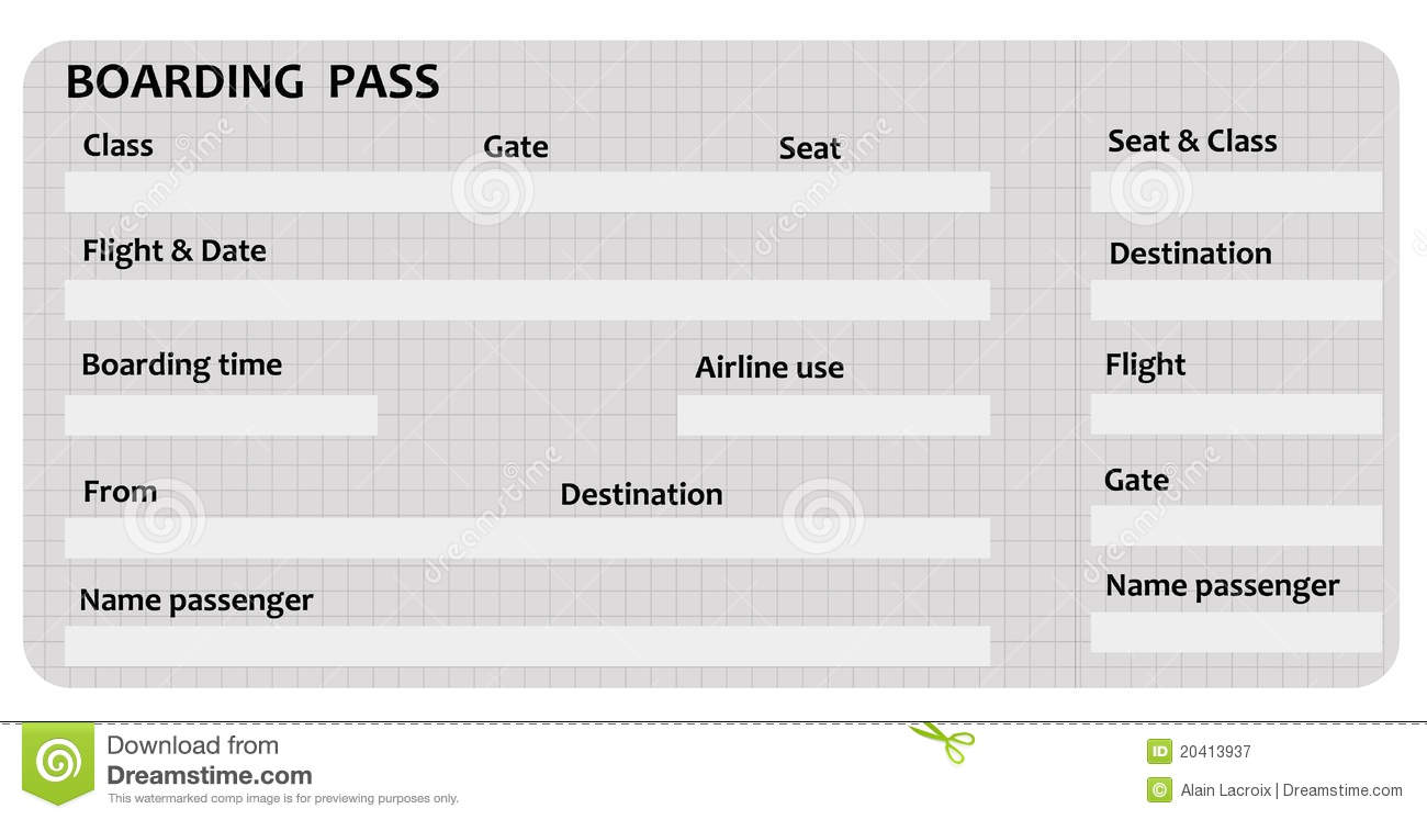 Boarding Pass Royalty Free Stock Photography   Image  20413937