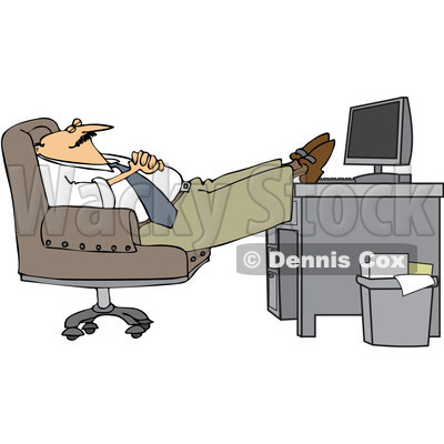 Businessman Relaxing With His Feet On His Desk   Dennis Cox  1050675