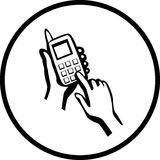 Cell Phone Dialing Vector Illustration Stock Photography