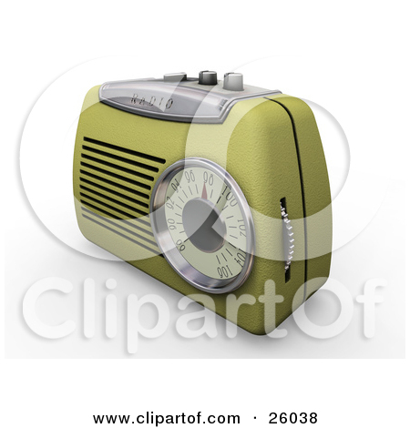 Clipart Illustration Of A Retro Pink Radio With A Station Dial On A