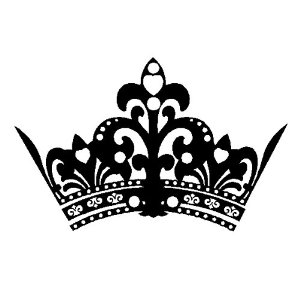 Crown Decal Wall Sticker Removable Wall Art  22 X 35  Black