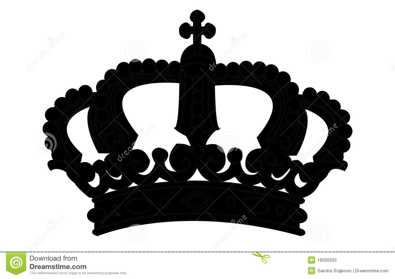 Crown Silhouette On White Stock Photos   Image  16050293