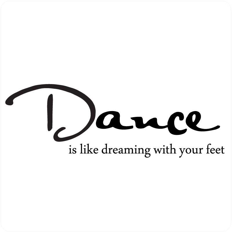 Dance Word Graphic Wall Sticker By Cool Art Vinyl