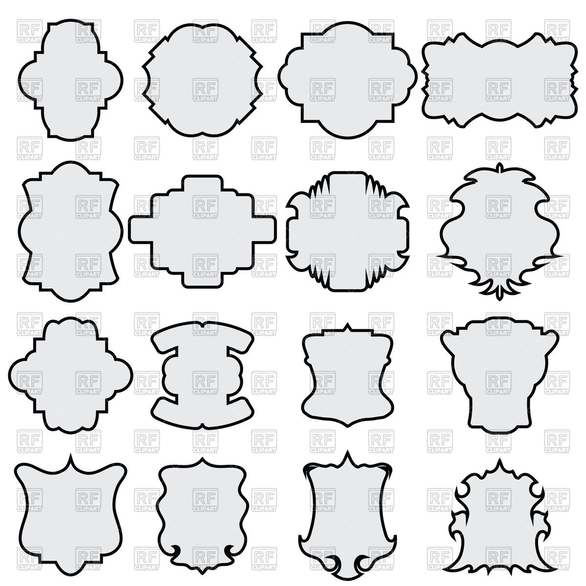Decorative Different Shapes Frames 63500 Download Royalty Free    