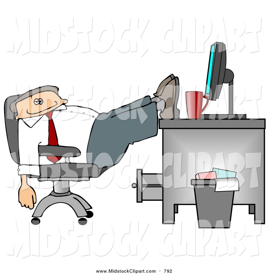 Displaying Images For   Businessman At Desk Clipart