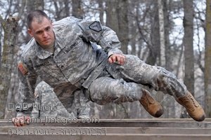 Free Clip Art Picture  Army Soldier Navigating An Obstacle Course