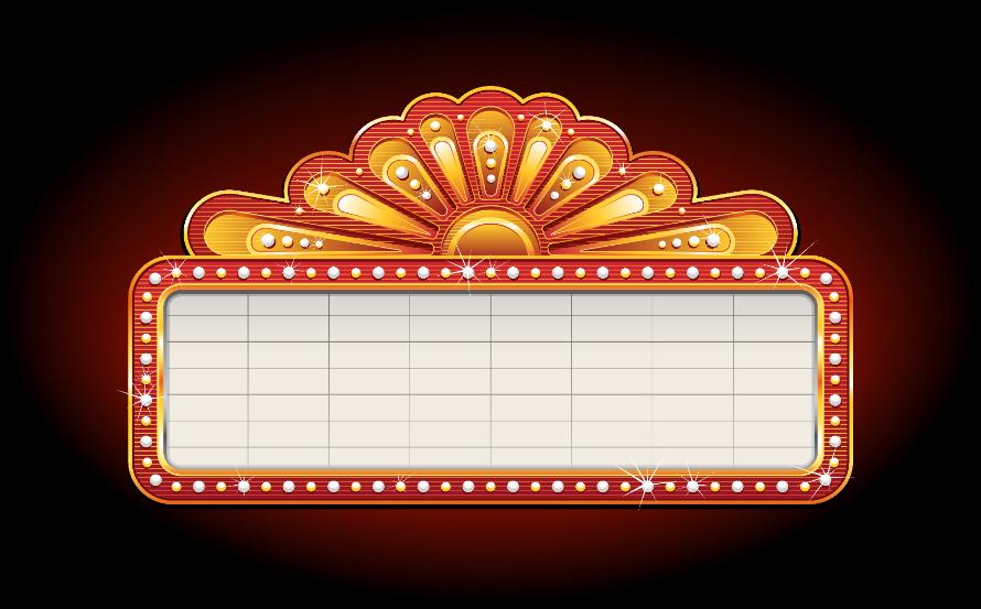Movie Theater Marquee Sign Clip Art