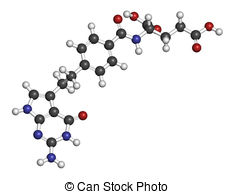 Pemetrexed Lung Cancer Drug Molecule  Atoms Are Represented As S Stock