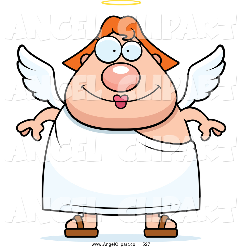 Preview  Clip Art Of A Cheerful Red Haired Female Angel By Cory