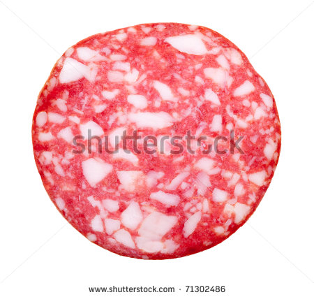 Salami Clipart Slice Of Salami Isolated On A