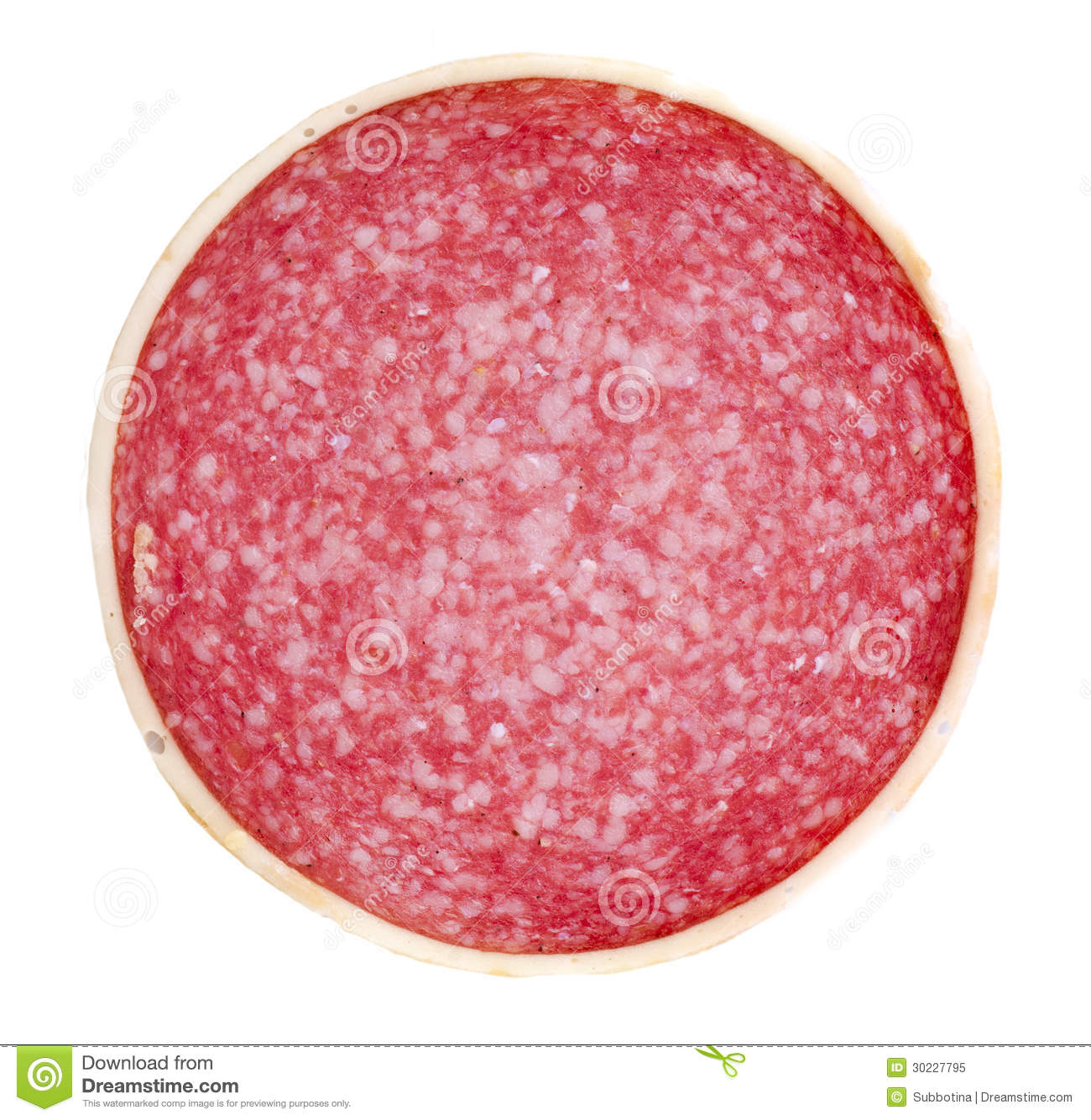 Slice Of Salami Clipart Salami  Sausage Slice Isolated