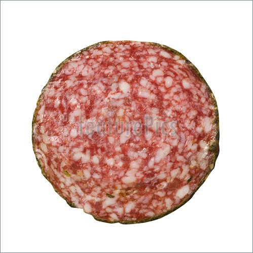Slice Of Salami Clipart Type Salami Slice Isolated