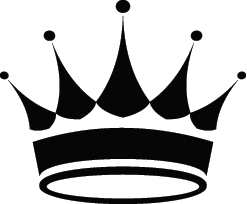 Spray Tan Queen Logo Crown Black