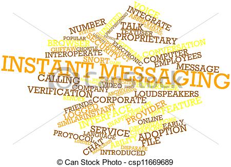 Stock Illustration Of Word Cloud For Instant Messaging   Abstract Word