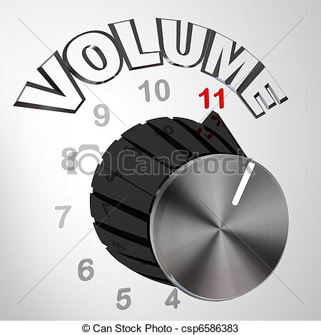 Stock Photos Of This One Goes To 11   Volume Dial Knob Turned To Max