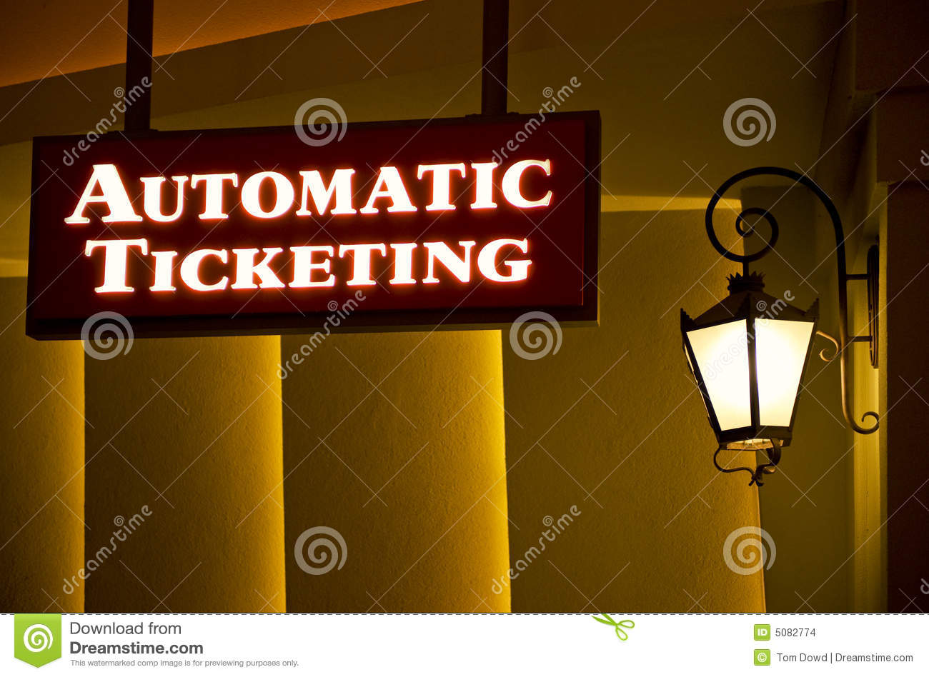 Theater Sign Lighted Automatic Ticketing With Interesting Lined