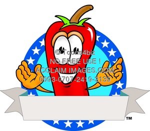 Toons4biz Cartoon Chili Pepper   Clip Art Illustration