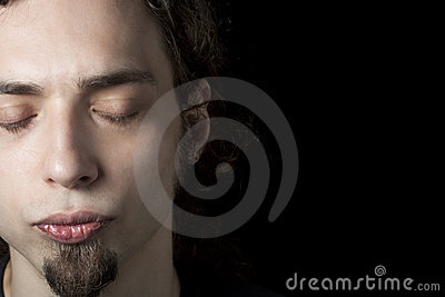 Boy With Closed Eyes Stock Image   Image  14092151