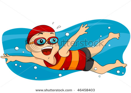 Boys Swimming Clipart We Went Swimming Last Night At