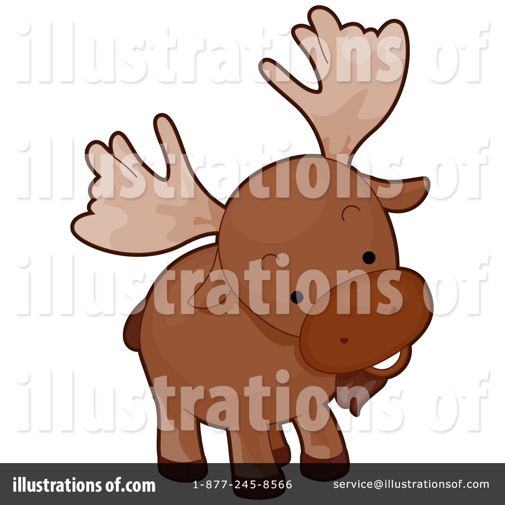 Christmas Moose Clip Art Moose Clipart Illustration