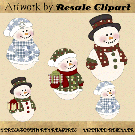 Clipart From Resale Clipart    Winter Clipart    Jolly Snowman Clipart