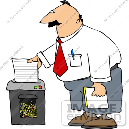 Clipart Of A Middle Aged Caucasian Business Man In A White Shirt Red