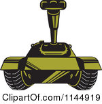 Clipart Of A Military Tank 3 Royalty Free Vector Illustration