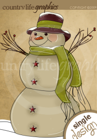 Country Snowman Clipart At Country Life Graphics   Country Snowman By