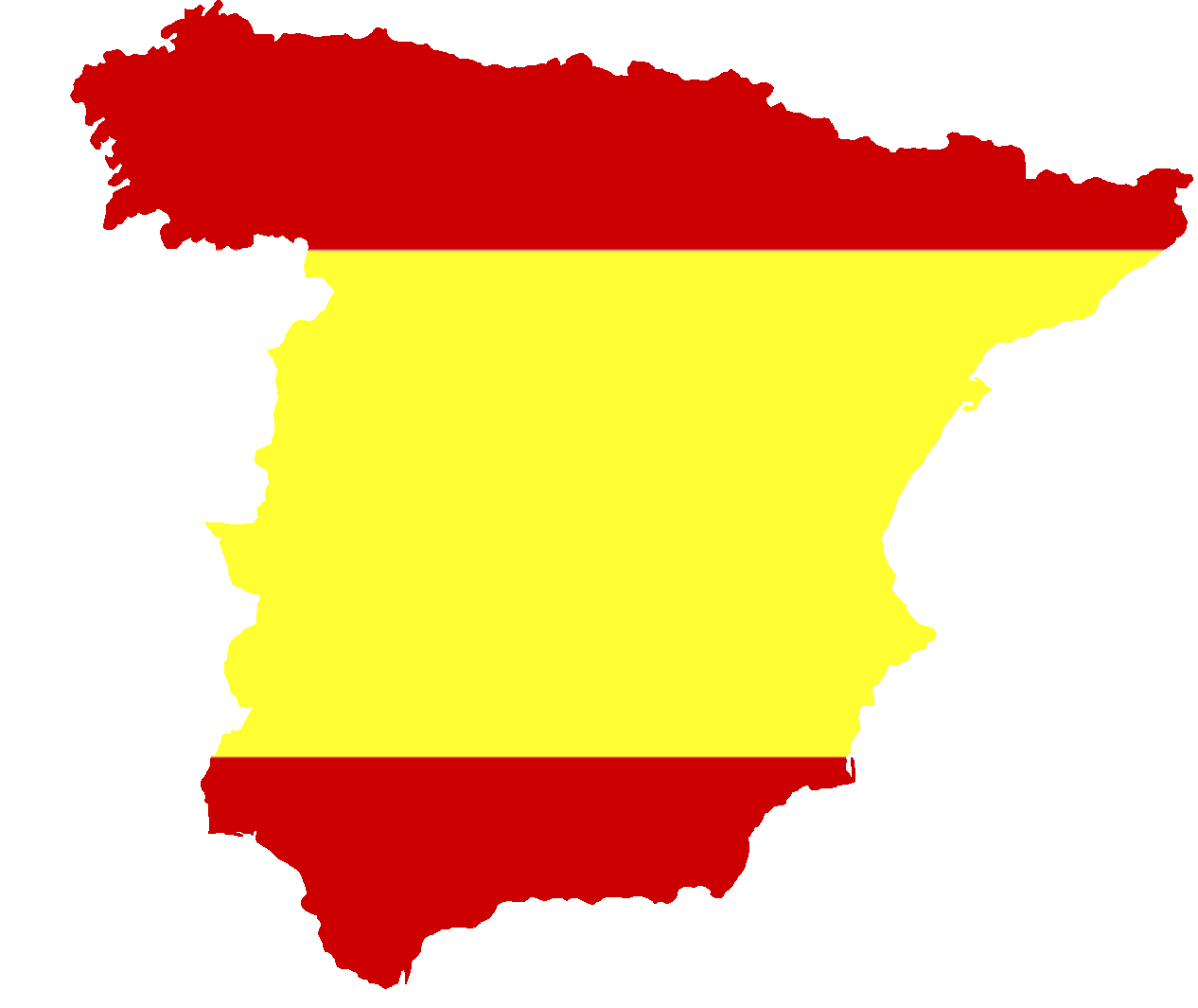 Description Silhouette Spain With Flag Png