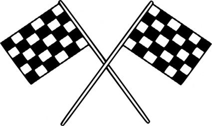 Flag Car Cartoon Free Flags Checkered Logo Motor Race Racing