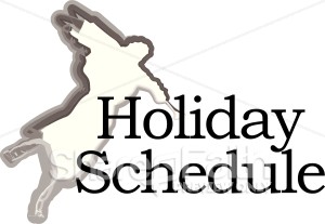Holiday Schedule With Angel Silhouette   Christian Calendar Clipart