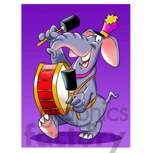 Image Of An Elephant Band Member Elefante Tocando Bombo