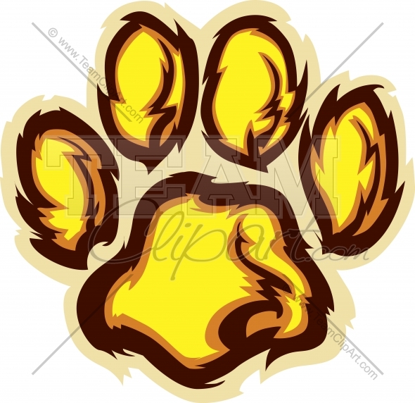 Lion Paw Mascot Vector Illustration