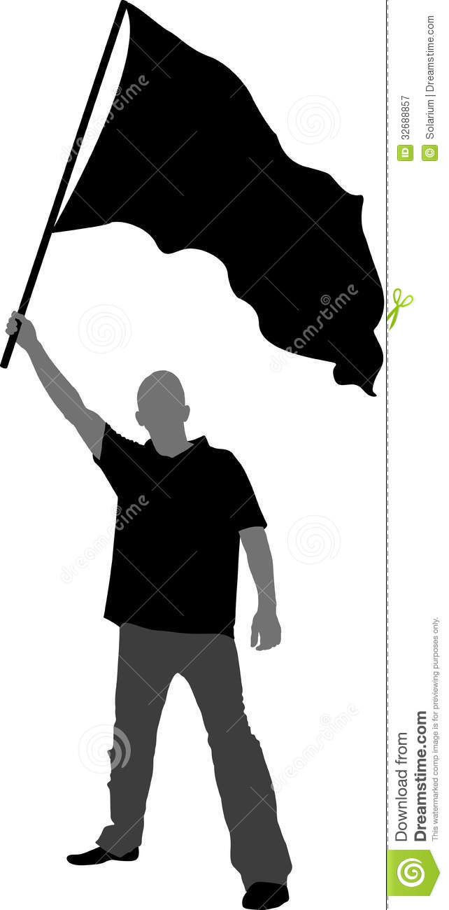 Man With Flag Royalty Free Stock Photography   Image  32688857