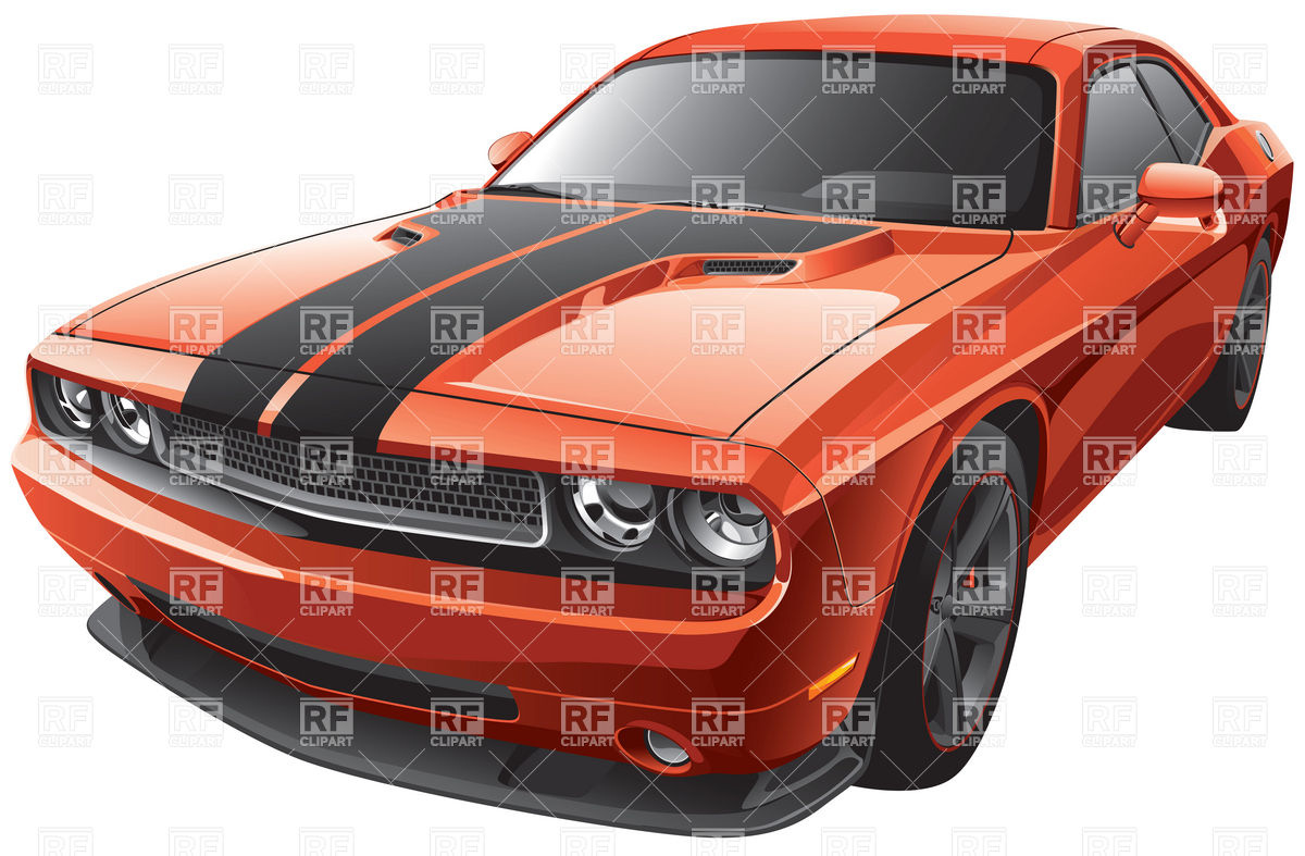Modern Muscle Car Download Royalty Free Vector Clipart Eps