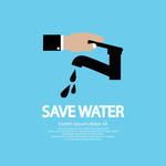 Recyclerecyclingsavesupplytaptap Waterturn Offvectorwater