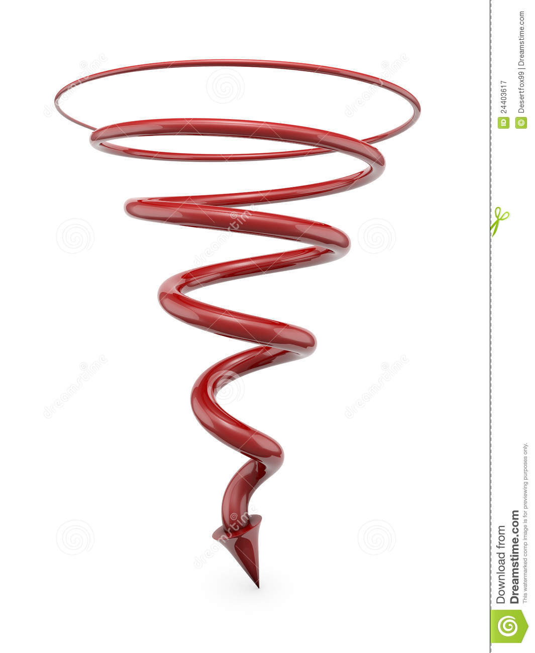 Red Spiral Line With Arrow Royalty Free Stock Photography   Image
