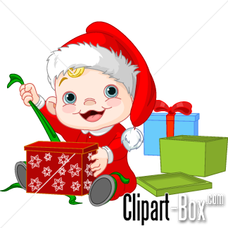 Related Baby Boy Opening Gift Cliparts  