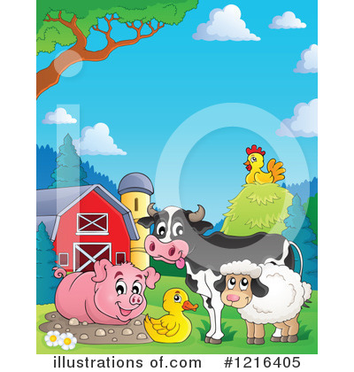 Royalty Free  Rf  Farm Animal Clipart Illustration By Visekart   Stock