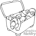Showing Gallery For Toy Box Clipart Black And White