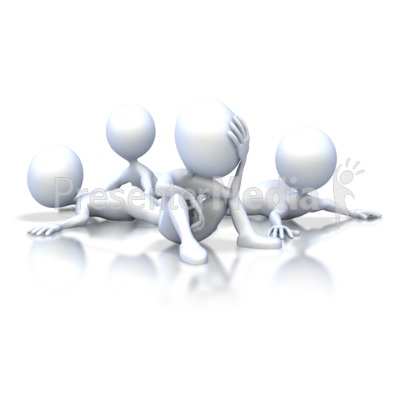 Stick Figure Group Tired And Confused   3d Figures   Great Clipart For    