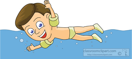 Water Sports   Swimming With Floaties   Classroom Clipart