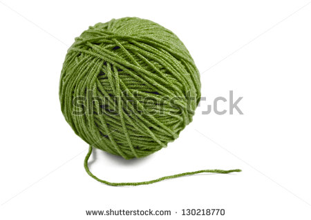 Yarn String Clipart Green Wool Yarn Ball Isolated