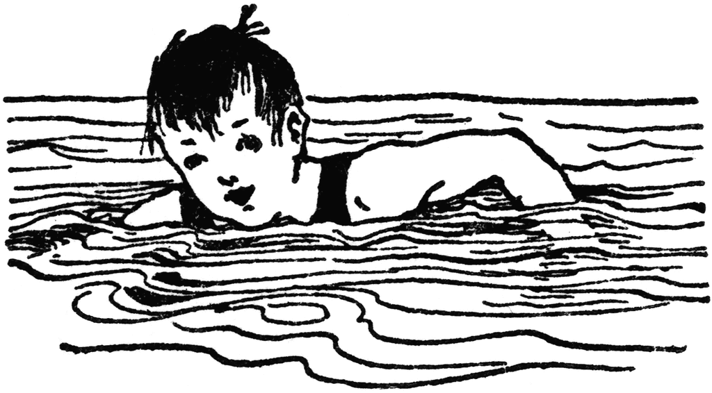 Young Boy Swimming   Clipart Etc
