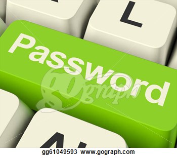 Art   Password Computer Key In Green Showing Permission And Security
