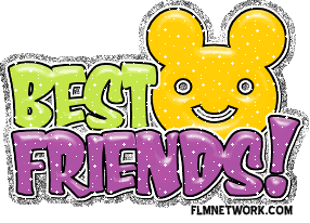 Best Friends   Orange Mouse Glittering Clip Art Glitters Glitterized    