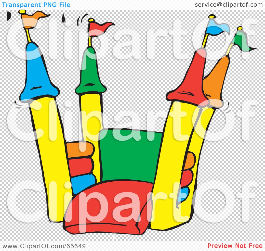 Bounce House Clip Art Royalty Free  Rf  Clipart Illustration Of An