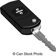 Car Key Vector Clipart Eps Images  1530 Car Key Clip Art Vector