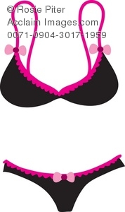 Clipart Illustration Of A Bra And Panties   Acclaim Stock Photography