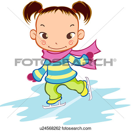 Clipart   Pupil Young Girl Childhood 6 13years Old Winter Vacation    